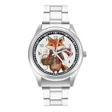 NTVOWPZO Three-Hand Analog Stainless Steel Watches for Men Easy Reader
