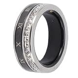 VELATEMOR Smart Ring Fitness Tracker IP68 with Magnetic Charging, Stainless Steel Activity Monitor for Steps Calories Swimming for Recording Daily Activities (#11)