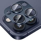 Tensea for iPhone 16 Pro/iPhone 16 Pro Max/iPhone 15 Pro/iPhone 15 Pro Max Camera Lens Protector, Metal Aluminum Alloy Tempered Glass Cover Camera Screen Protector Accessories, Case Friendly Blue