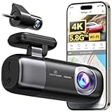 REDTIGER F9 Dash Cam 4K Front and Rear 1080P, 5.8GHz WiFi GPS Car Camera with APP Control, Dual Dash Camera for Cars, Loop Recording, WDR Night Vision, Parking Mode(SD Card Not Included)