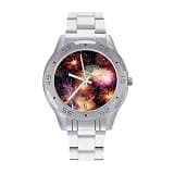 NTVOWPZO Three-Hand Analog Stainless Steel Watches for Men Easy Reader