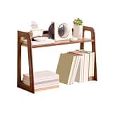 WANGHAI2024M Bookcases Trapezoid Open Desk Bookshelf Home Double Layer Organizer Rack Simple Style