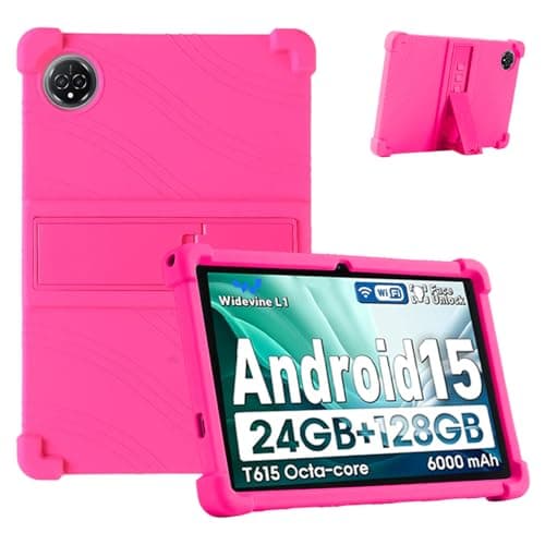 Case for Aobante K80 10.1-Inch Tablet – Shockproof Silicone Protective Cover with Kickstand, Drop-Resistant Business Style (Rose Red)