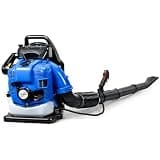 Lefitap 4-Stroke Backpack Leaf Blowers Gas Powered - 75.6CC | 750 CFM | 206MPH High Airflow Gas Leaf & Snow Blower for Yard Lawn Care, Clears Leaves, Debris & Snow, Blue BBX9900