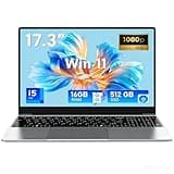 NIAKUN Laptop Computer, Gaming Laptops 2026, 17.3 Inch Lap Top PC Windows 11 Pro, 16GB RAM 1TB SSD, Core i5 Processor