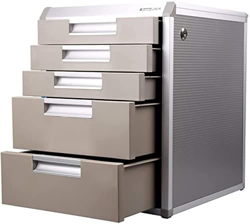 Storage Cabinet with Drawers Floor Storage Cabinet Flat File Cabinet Storage, Desktop Drawer Cabinet, Aluminum Alloy Lockable Data Office Storage Drawer Filing Cabinet, 5/4 Drawers. (Size : 4 Layers)