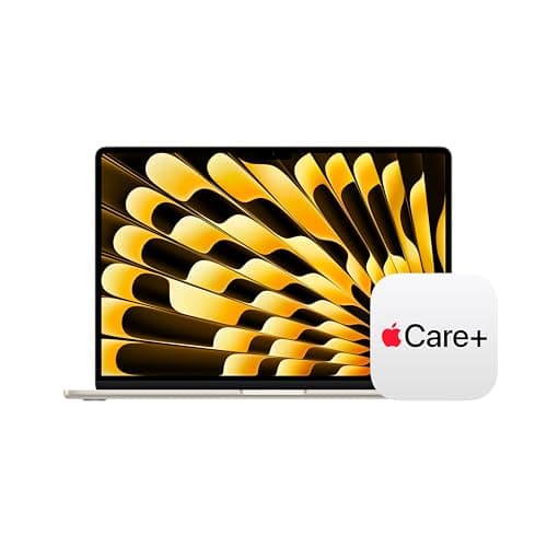 Apple 2026 MacBook Air 15-inch Laptop with M5 chip: Built for AI, 15.3-inch Display, 16GB Unified Memory, 512GB SSD, 12MP Center Stage Camera, Touch ID, Wi-Fi 7; Starlight with AppleCare+ (3 years)