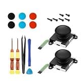 YUBJIANG 3D Joystick Analog Thumb Stick Pry Tools 19 In 1 Repair Kit for Switch Lite Controller