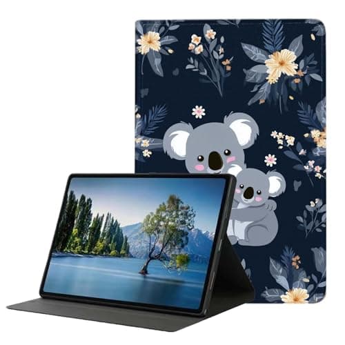 DHEEBFWE Case for iPad Air 11-inch M3 (2025) / M2 (2024), iPad Air 5th (2022) / 4th Generation (2020) 10.9 Inch,Slim Lightweight PU Leather Cover with Auto Wake/Sleep.Koala Mom and Baby