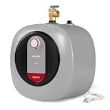 Fogatti 2.5 Gallon 1440W Electric Mini Tank Water Heater, Wall/Floor Mount, Gray