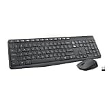 Logitech MK235 Wireless Keyboard and Mouse Combo for Windows, 2.4 GHz Wireless USB Receiver, 15 FN Keys, Long Battery Life, Compatible with PC, Laptop