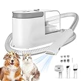 Ozumek Dog Grooming Vacuum, Dog Grooming Kit, 3 Suction Modes Dog Brush Vacuum with 5 Pet Grooming Tools (Alabaster)