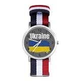 ZMYAPQO Vintage Ukraine Ukrainian Flag Watches for Men
