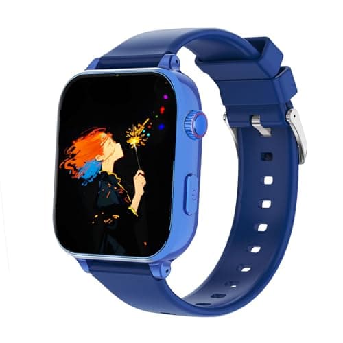 4G Kids Smartwatch Phone,Smart Cell Phone Watch for Boys Girls Ages 4-12 with Call, SOS, Parental Controls, Games, Camera, Alarm, Video, Music Children's Smart Watch(Includes SIM Card) (Indigo)