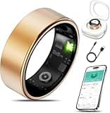 Smart Ring Fitness Tracker, Sleep & Health Monitoring Ring with Heart Rate Blood Oxygen, IP68 Waterproof Activity Tracker for Men Women Android iOS - No Subscription