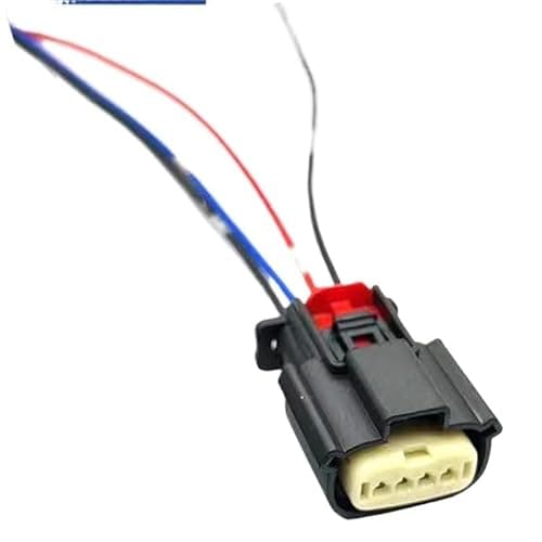 FTOMIKA Cars Connectors 1/5/10/20 Sets 4 Pin Car Rear Light Lamp Socket Ignition Coil Water Proof Wire Harness Plug 33471-0406(4p Female,5 Sets)