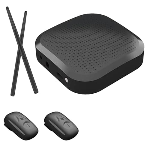 Virtual Air Drum Set, Electric Drumsticks with Foot Pedals, Portable Wireless Drum Set, USB Rechargeable, 12.6 in / 32 cm, for Beginners, High Level AR Experience