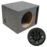 American Sound Connection fits Universal 43CVR152 Single 15" Subwoofer 500W Loaded Vented Sub Box Enclosure Bundle