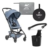 Joolz Dot Travel Stroller Bundle – Lightweight Airplane-Friendly Stroller with Bumper Bar, Rain Cover, Mosquito Net & Cup Holder, Compact One-Hand Fold, UPF 50+ Canopy, Lagoon Blue