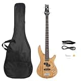 Glarry 4-String Full Size Electric Bass Guitar Burlywood