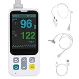 Handheld Pulse Oximeter for Infant, Newborn and Adult, Rechargeable Oximeter with Respiration Tracking, Continuous Monitoring with Alarm, Oxygen Reader for Finger Adults for Home & Sports Use