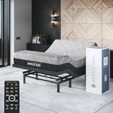 Sven & Son Bliss Adjustable Bed Base Frame + 14 inch Hybrid Spring Matt (Medium Soft), Head and Foot Lift, Lumbar, Pillow-Tilt, Massage, Under-Bed Lights, USB, Memory, Zero Gravity - Queen
