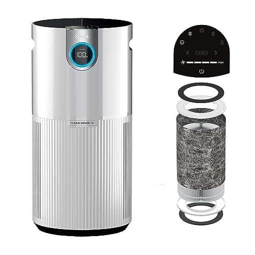 SHARK UA205 Nanoseal HEPA Air Purifier MAX with Clean Sense, Covers 1350 Sq Ft, XL Room, White (Renewed)