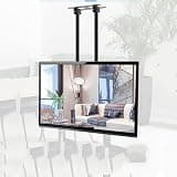 LNNW Adjustable Ceiling TV Mount Bracket - Double Pole Single Screen TV Mount, Tilt Telescopic Ceiling TV Mount Bracket for Most LED LCD Flat Curved Screen TVs & Monitors
