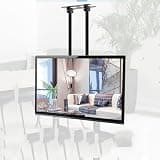 LNNW Adjustable Ceiling TV Mount Bracket - Double Pole Single Screen TV Mount, Tilt Telescopic Ceiling TV Mount Bracket for Most LED LCD Flat Curved Screen TVs & Monitors