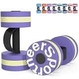 Water Weights Aquatic Exercise Equipment: Sportneer Lightweight Aqua Dumbbell 1 Pair EVA Foam Pool Weights for Water Fitness Equipment With Easy Handle Strip for Water Aerobics Weight Loss