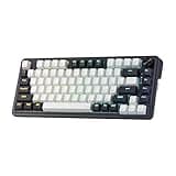 Redragon K673 PRO 75% Wireless Gasket RGB Gaming Keyboard, 3-Modes 81 Keys Compact Mechanical Keyboard Hot-Swap Socket, Dedicated Knob Control and 5-Layer Noise Dampening, Linear Red Switch