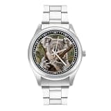 FodPand Analog Men Stainless Steel Band Watch Big Face Silver Wristwatch