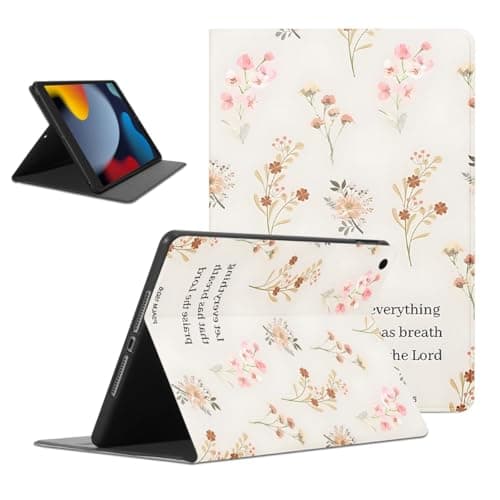 Mrtponk Bible Verses Christian Jesus Tablet Case for iPad mini 3/2/1 Case 7.9 Inch,Flower Pattern for Women Men Teens Protective Cover Flip PU Leather Stand Funda
