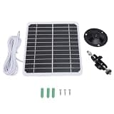 20W Wall Mount Solar Panel IP68 Monocrystalline 5V Charger with 9.8ft Cable for Security Camera