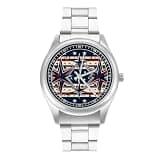 NTVOWPZO Three-Hand Analog Stainless Steel Watches for Men Easy Reader
