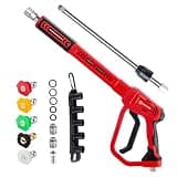 Pressure Washer Gun 5000 PSI, Power Washer Gun with Replacement Wand Extension