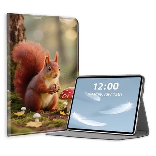 Tablet Case for Apple iPad mini 6 2024 8.3",PU Leather Folio Cover with Multi-Angle Stand,Auto Sleep/Wake,Full Protection Protective Case for iPad mini 6,Squirrel with Walnut