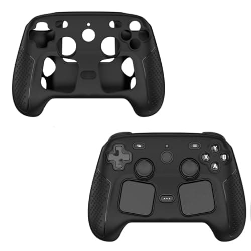 Silicone Cover Case for Steam Controller 2, Silicone Protective Case Soft Skin Cover Full Protector Anti-Drop Protective Sleeve for Steam Controller2 Game Controller (Black)