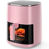 NEWBULIG Air Fryer 6.34 Quarts, Airfryer with Visual Window, 400℉ Fast Heating Air Fryers Oven with Timer, Auto-Off, Non Toxic & Non Stick, Multiple 12 Modes for Roast, Bake, Dehydrate, Fry, Reheat