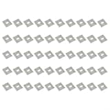 Stainless Steel C-Shaped PV Grounding Plate for Solar Panel Mounting on Roof and Ground, Compatible with Aluminum and C-Steel Rails, 50 Pack