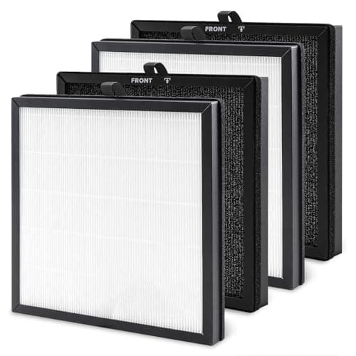 HAP605 HAP607 Replacement Filter Compatible with Freaire HAP605 HAP607,H13 High-Efficiency Activated Carbon (4 Pack)