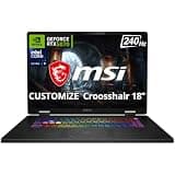 FuturBeast Customized Laptop, Created Using MSI Crosshair 18 HX AI 18" 240Hz Gaming Laptop, Intel Ultra 9 275HX, 32GB/64GB RAM, 1TB/2TB/4TB SSD, RTX 5070 8GB GDDR7, Backlit Keyboard, Win 11 Pro, Black