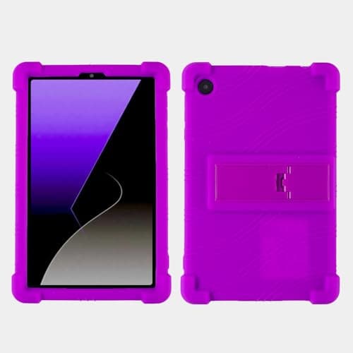 QYiiD Case for Galaxy Tab A11 2025 (SM-X133/X135) / Tab A9 8.7-Inch (SM-X110/X115), Light Weight Silicone Kids Friendly Rubber Soft Shock Proof Protective Cover Case, Purple