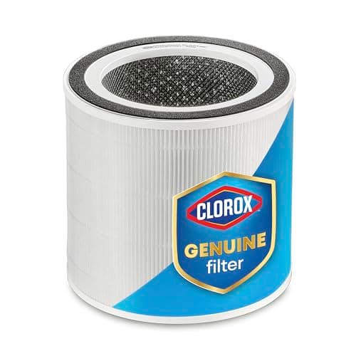 Clorox Large Room Air Purifier True HEPA Replacement Filter, 1,650 Sq. Ft. Capacity, Reduces 99.97% of Allergens up to 0.1 Micron, Compatible with 11090, 1 Count (12090)