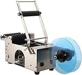 Adjustable Manual Bottle Labeling Machine, Efficient Sticker Applicator for Wine & Small Bottles, 15-50 Pcs/min, Easy Press Handle for Quick Labeling