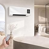 Wall Mounted Air Conditioner Fan, 2 in 1 Portable Cooling and Heating System for Large Room Office Rv, Powerful Mini Ac Heater Combo with Remote, Quiet Ptc Air Cooler