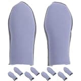 GATHINESS 10pcs Blue Breathable Silver Fiber Gaming Finger Sleeves Elastic Finger Protectors for Mobile Phone Game Controllers