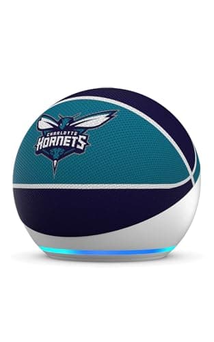 Amazon Echo Dot (newest model) | Officially Licensed NBA Limited-Edition | Charlotte Hornets