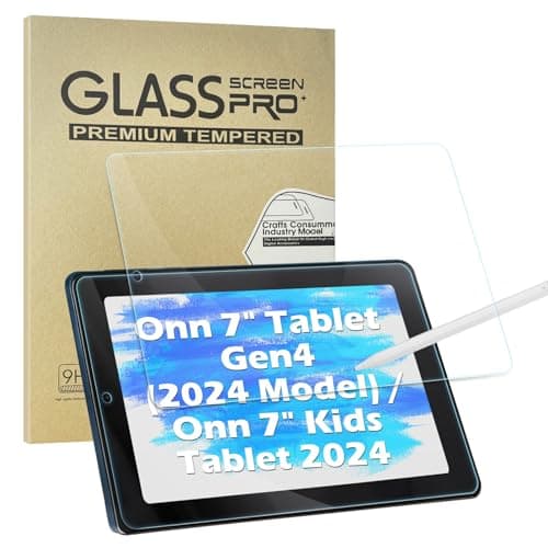 Secpeak 2 Pack Screen Protector Compatible With Onn 7" Tablet Gen4 (2024 Model) / Onn 7" Kids Tablet 2024, Tempered Film Screen Protector [Bubble Free] [Easy Installation]