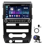 9'' Car Radio Stereo for Ford F150 2009-2012, 4+64G Double Din HD Touch Screen Android 14 Car Audio Receiver w/Carplay Android Auto, GPS Navigation 5G WiFi Bluetooth FM SWC Backup Camera